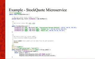 Example - StockQuote Microservice
 