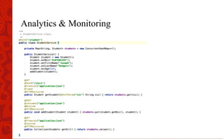 Analytics & Monitoring
 