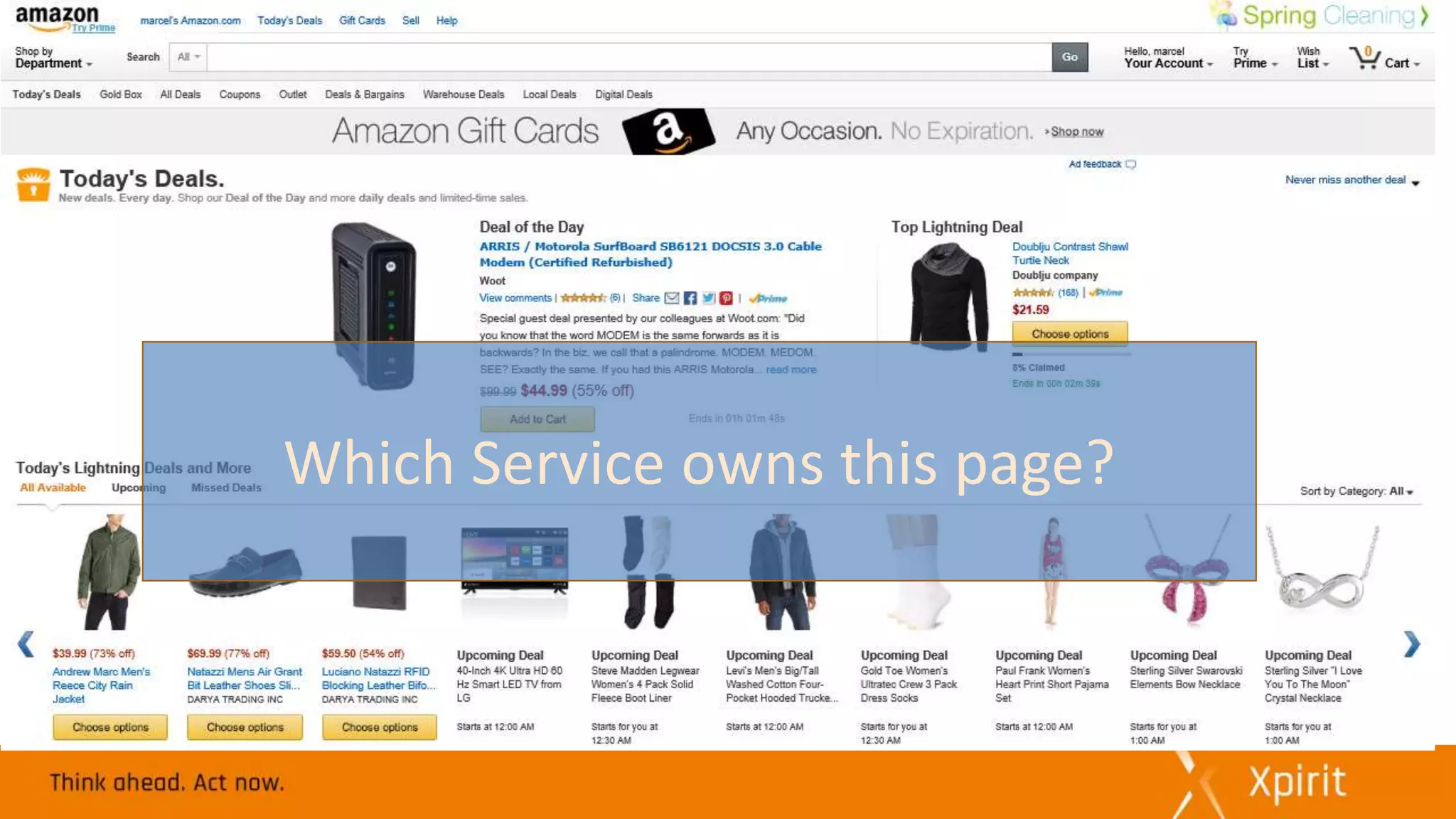 Which Service owns this page?
 