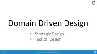 11/17/2018 (C) COPYRIGHT METAMAGIC GLOBAL INC., NEW JERSEY, USA 25
Domain Driven Design
• Strategic Design
• Tactical Design
 