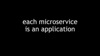 each microservice
is an application
 