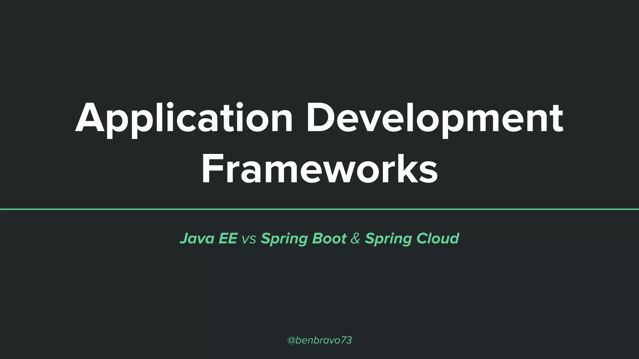 Microservices java ee vs spring boot and spring cloud PPT
