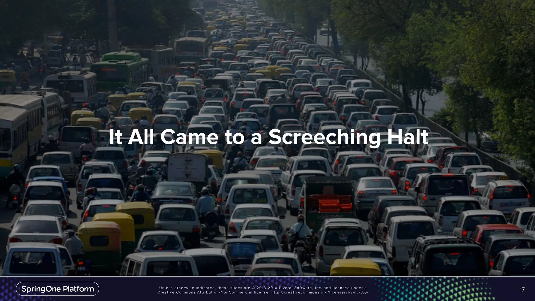 It All Came to a Screeching Halt
17
 