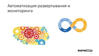 Автоматизация развертывания и
мониторинга
39
 