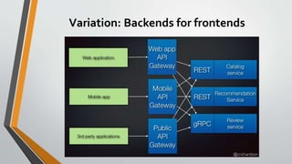 Variation: Backends for frontends
 