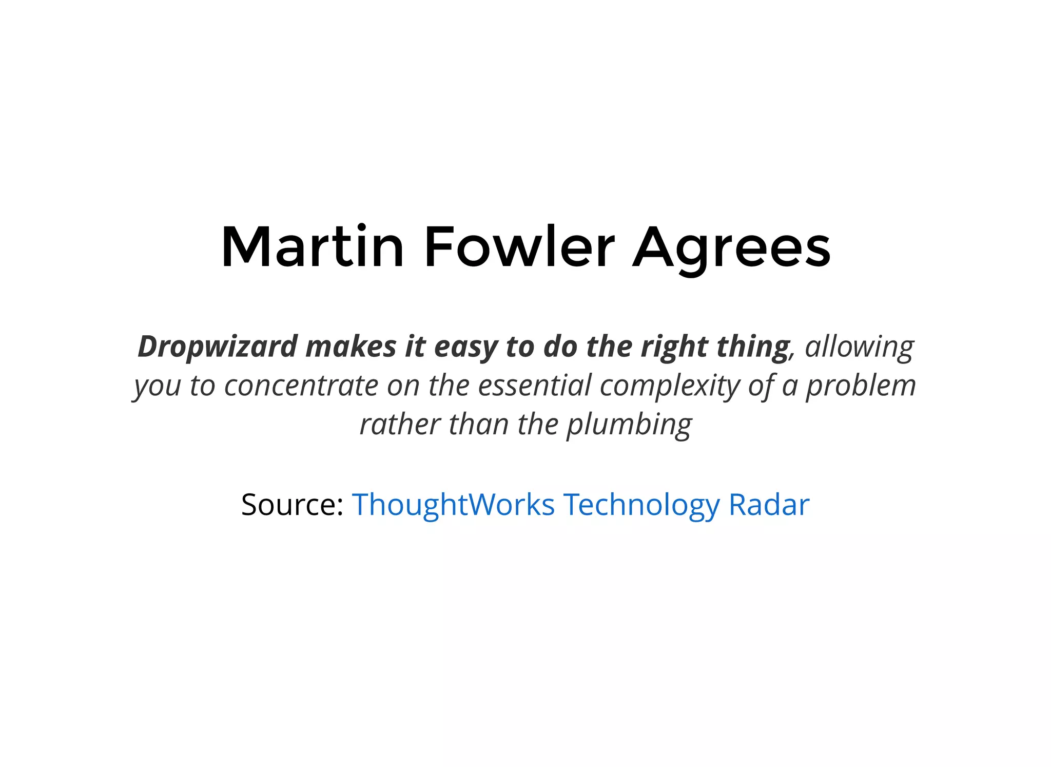 GulpGulp
http://markdalgleish.github.io/presentation-build-
wars-gulp-vs-grunt/
Streaming Builds
gulp.task('package', function() {
return gulp.src([ 'app/**/*', 'gulp_tasks/*', 'newrelic.js', 'package.json' ], {"base":
.pipe(tar('platmasphere-client.tar'))
.pipe(gzip())
.pipe(gulp.dest('.'));
});
 