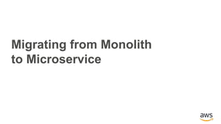 Migrating from Monolith
to Microservice
 