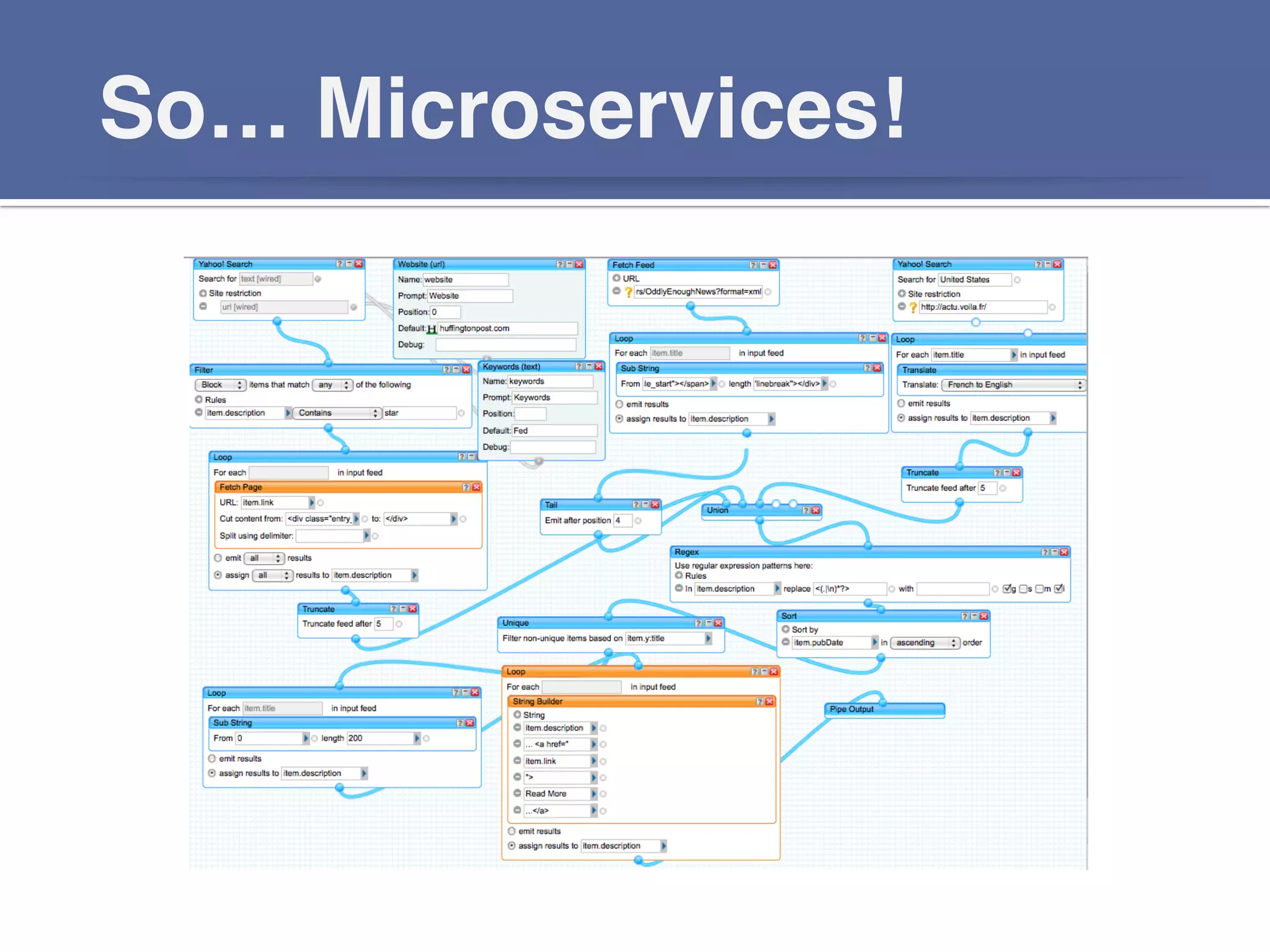 So… Microservices!!
 