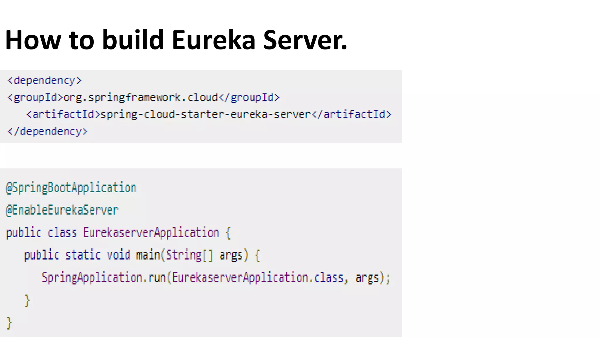 How to build Eureka Server.
 