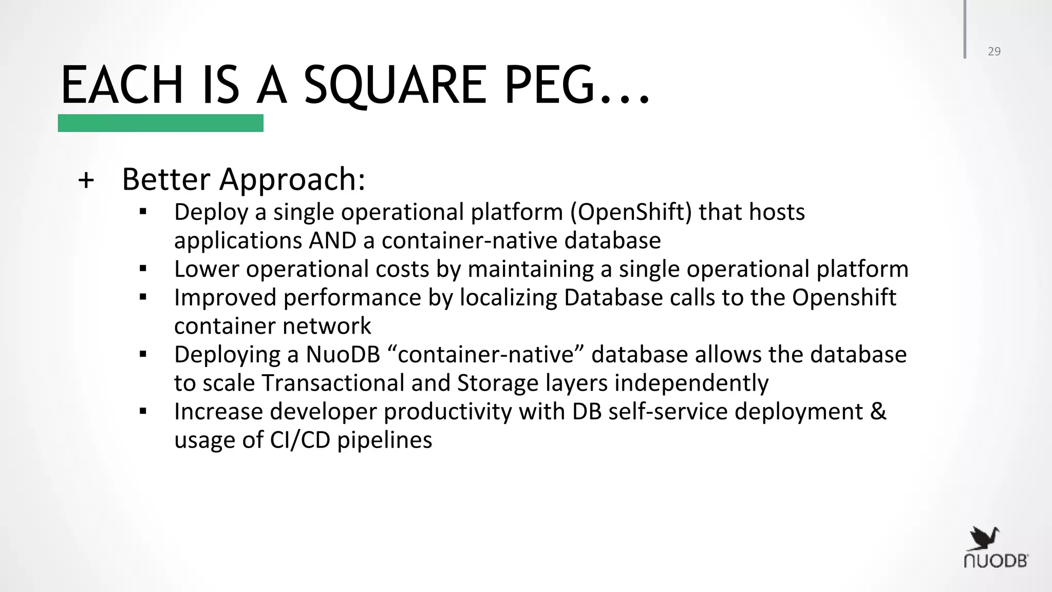 EACH IS A SQUARE PEG... ▪ ▪ ▪ ▪ ▪ 