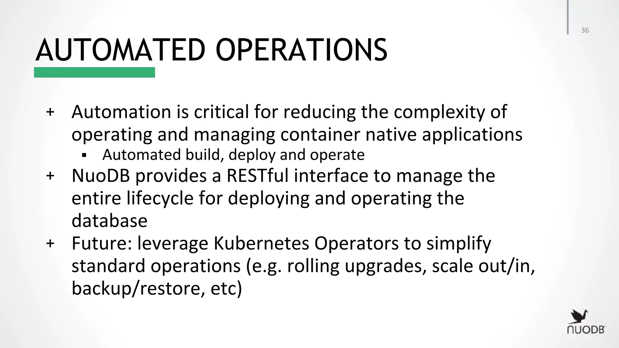 AUTOMATED OPERATIONS + ▪ + + 