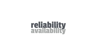 reliability
availability
 