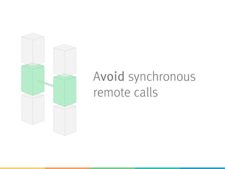 Avoid synchronous
remote calls
 