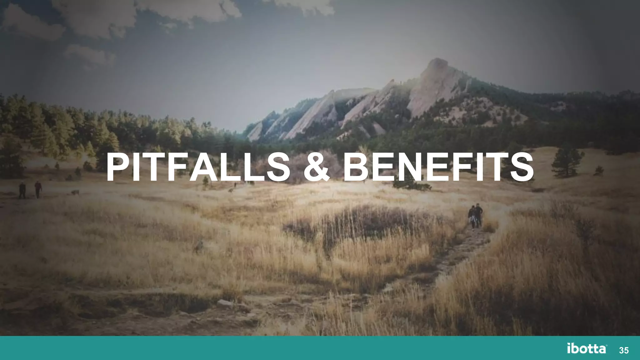35
PITFALLS & BENEFITS
 