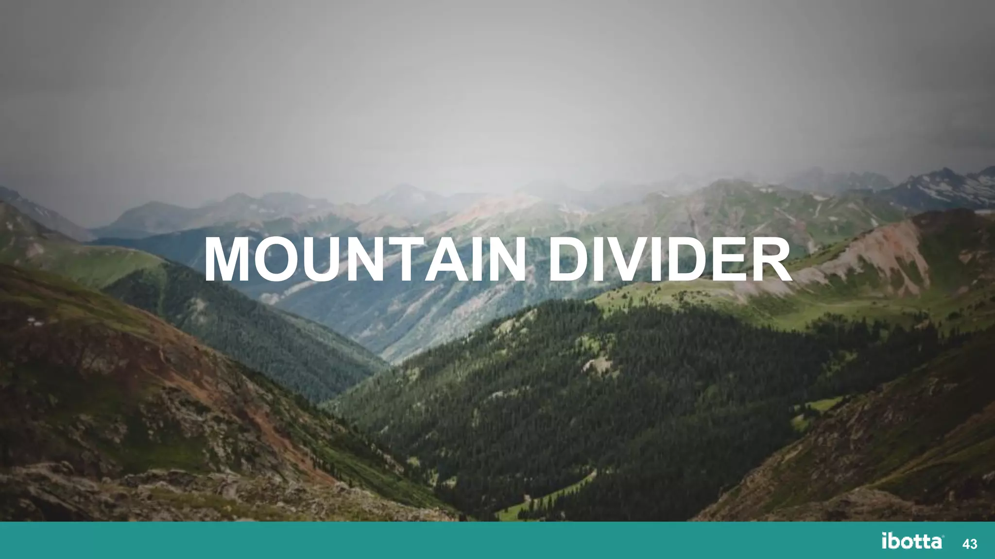 43
MOUNTAIN DIVIDER
 