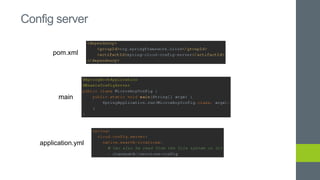 pom.xml
main
application.yml
Config server
 
