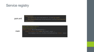 Service registry
pom.xml
main
 