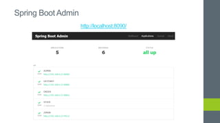 Spring Boot Admin
http://localhost:8090/
 