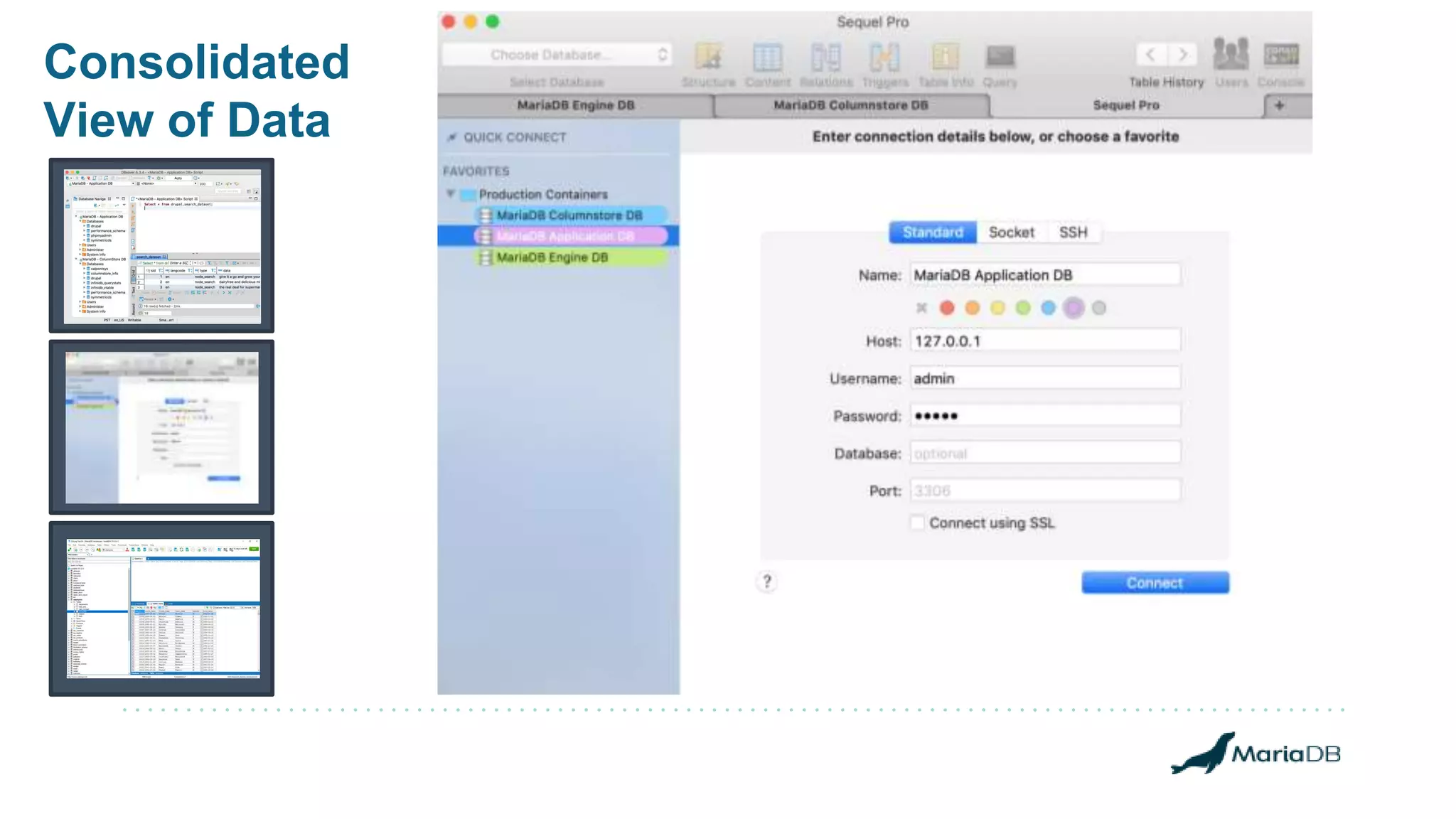 Consolidated View of Data 