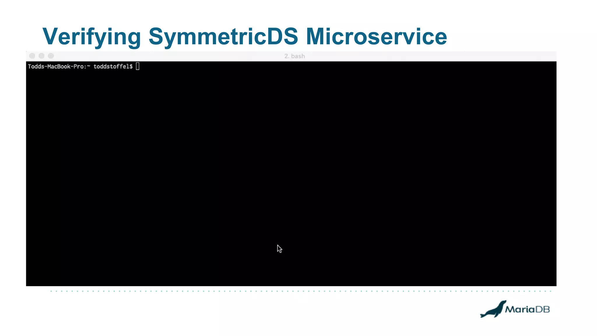Verifying SymmetricDS Microservice 