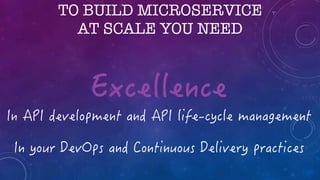 TO BUILD MICROSERVICE
AT SCALE YOU NEED
 