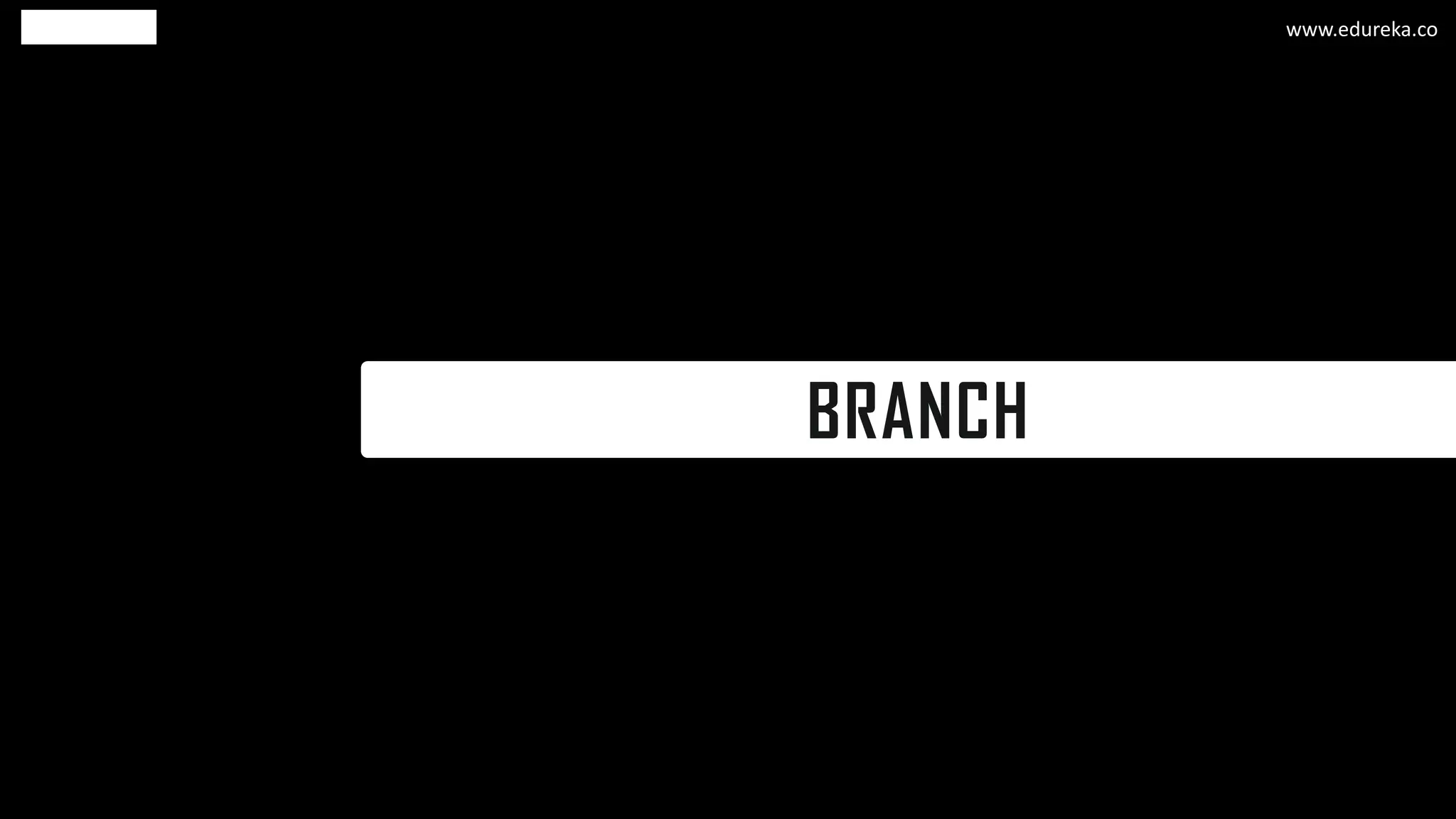 BRANCH
www.edureka.co
 