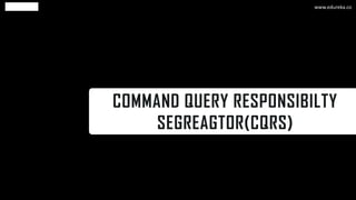 COMMAND QUERY RESPONSIBILTY
SEGREAGTOR(CQRS)
www.edureka.co
 