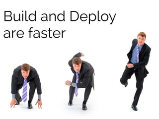 Build and Deploy
are faster
 