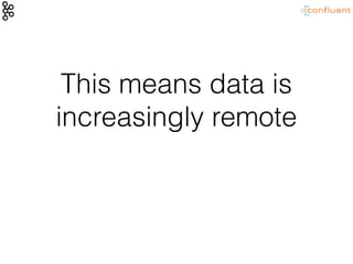 This means data is
increasingly remote
 