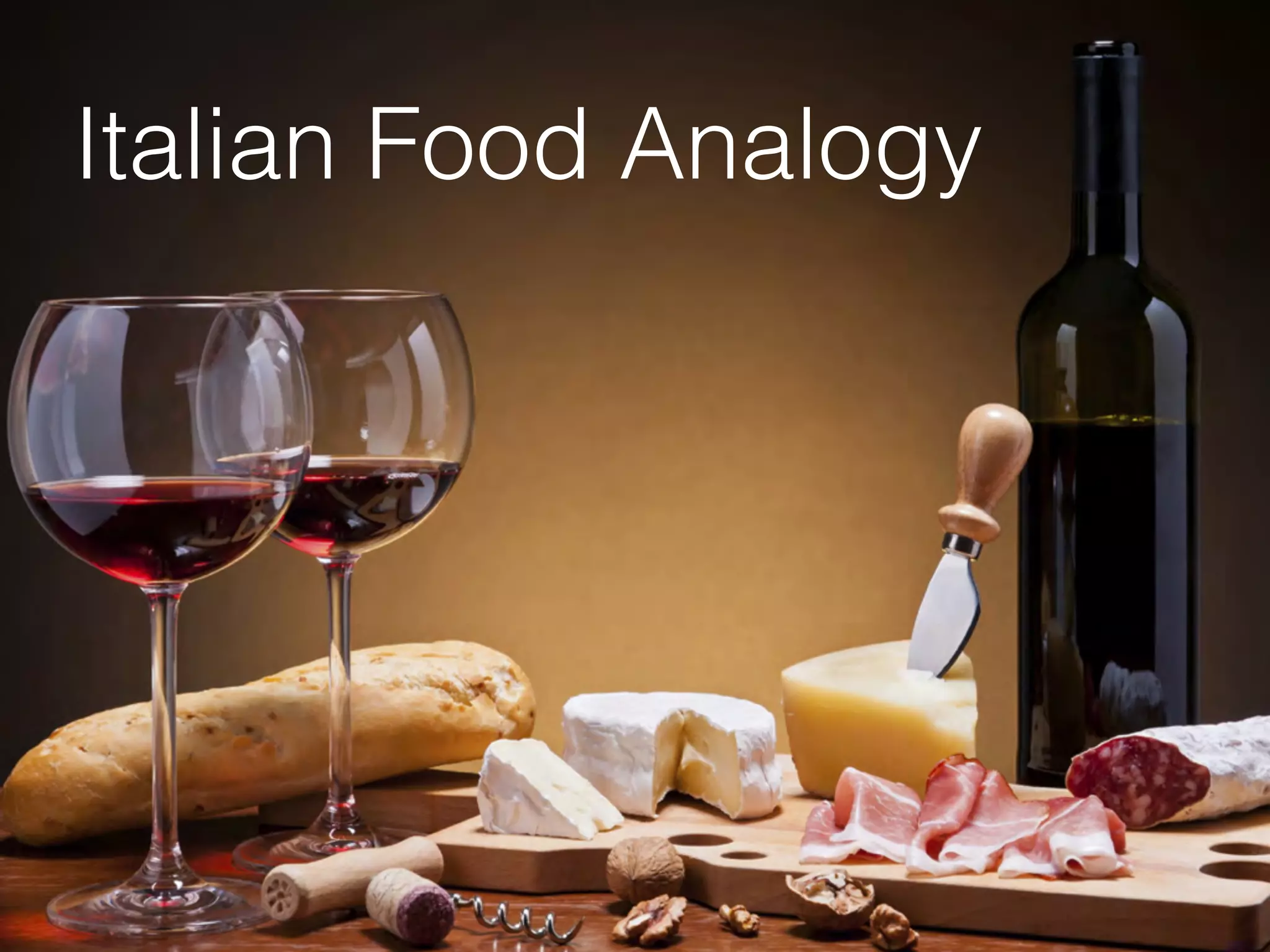 Italian Food Analogy
 