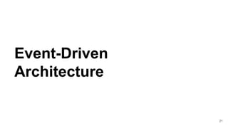Event-Driven
Architecture
21
 