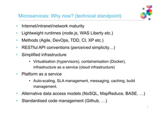 Agenda
Defining microservices architecture
Is this different from Service Oriented Architecture (SOA)?
How is integration architecture changing? Where do
microservices fit in across the future landscape?
How to start an argument about microservices
3
 