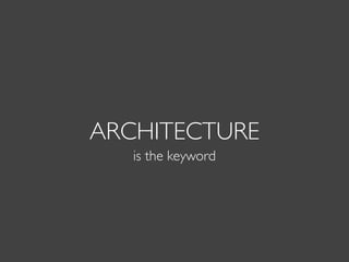 ARCHITECTURE
is the keyword
 