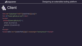 Designing an extensible tooling platform (Dmitry Zeldin, Skyscanner) | PPTX