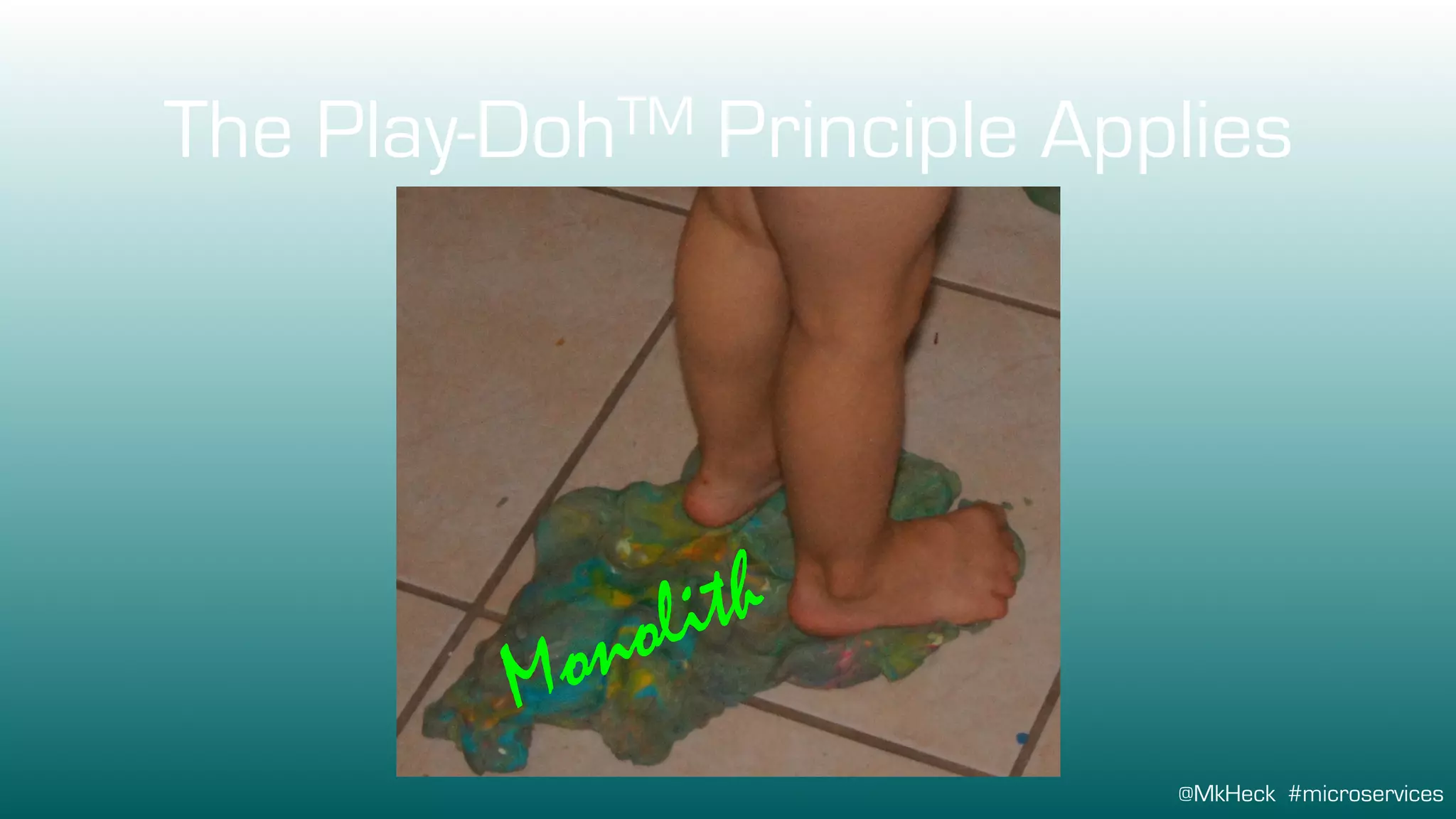 @MkHeck #microservices
The Play-DohTM Principle Applies
Monolith
 