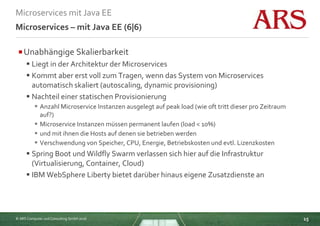 © ARS Computer und Consulting GmbH 2016
Microservices mit Java EE
15
Microservices – mit Java EE (6|6)
Unabhängige Skalie...