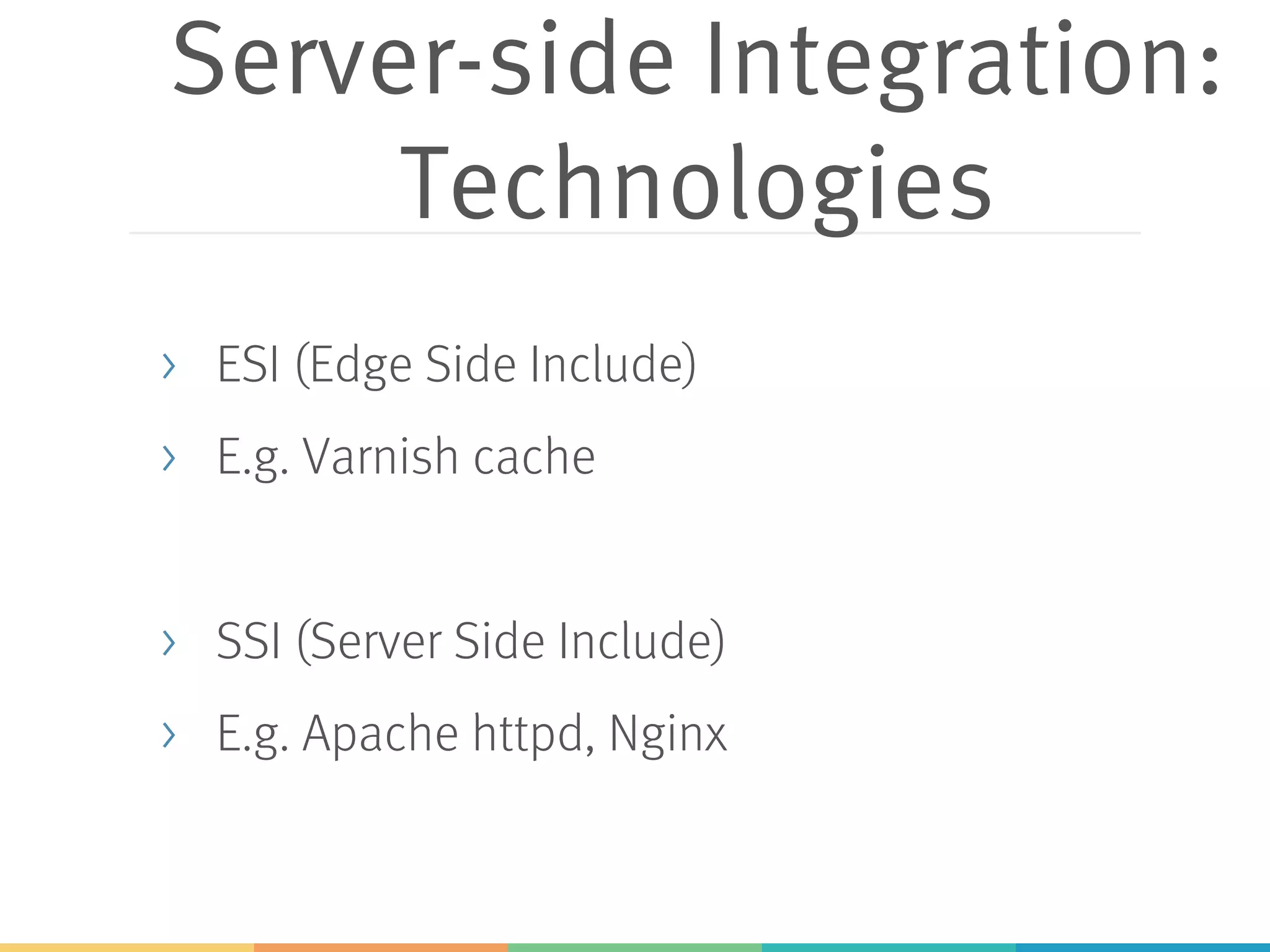 ESI (Edge Side Includes)
...
<esi:include src="http://example.com/header" />
...
<div>
... a lot of static content and images ...
</div>
...
<esi:include src="http://example.com/dynamic" />
http://www.w3.org/TR/esi-lang
 