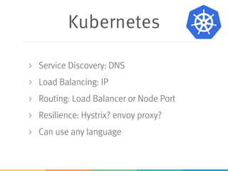 No code
dependencies on
Kubernetes!
 