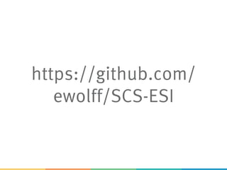 Client-side Integration:
Code
$("a.embeddable").each(function(i, link) {
$("<div />").load(link.href, function(data, status, xhr) {
$(link).replaceWith(this);
});
});
Replace <a href= " " class= "embeddable">
with content of document in a <div> (jQuery)
 