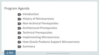 Copyright © 2016, Oracle and/or its affiliates. All rights reserved.
Introduction
4
 