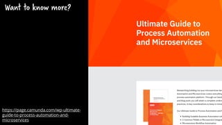 Want to know more?
https://page.camunda.com/wp-ultimate-
guide-to-process-automation-and-
microservices
 