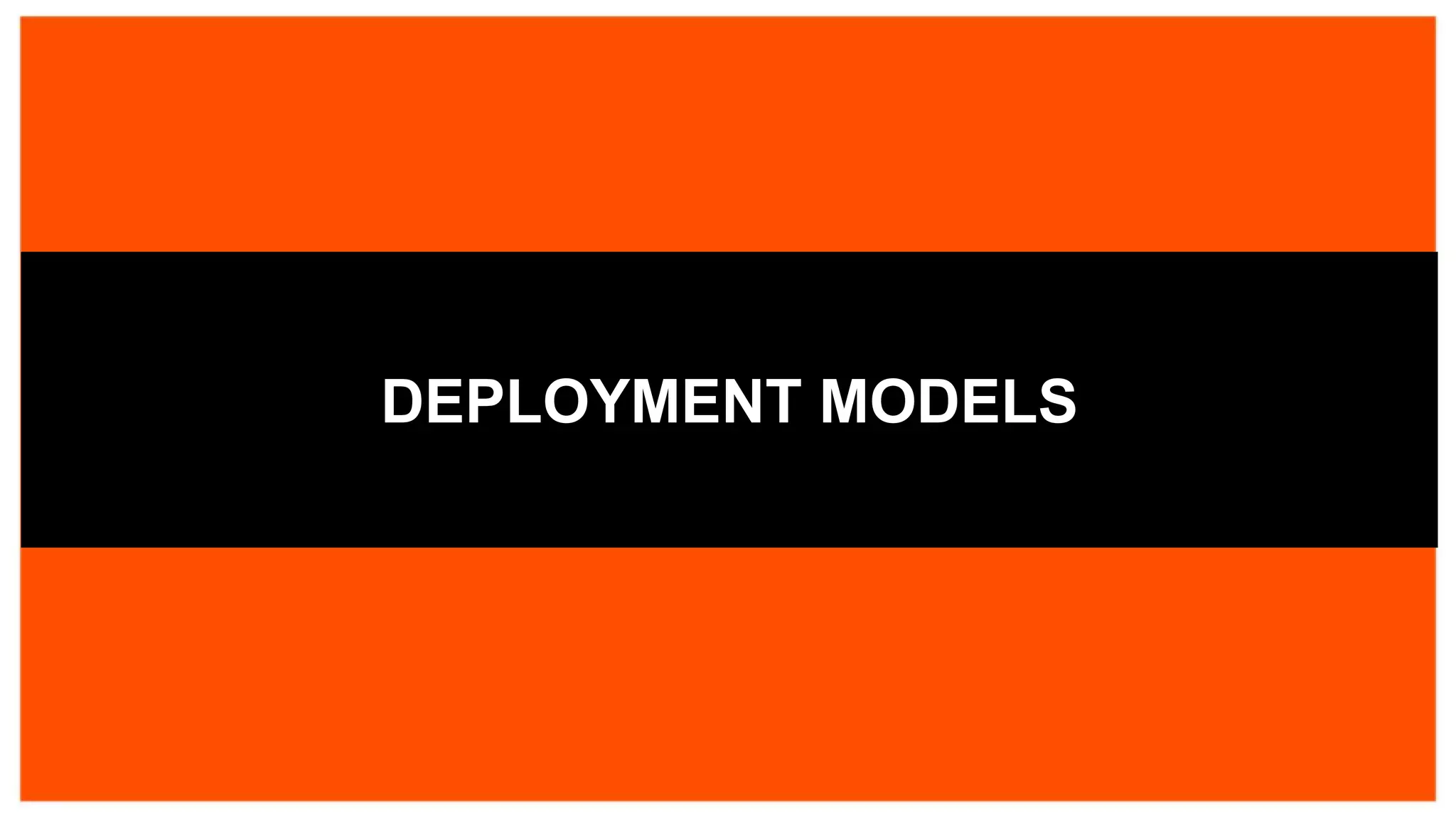 DEPLOYMENT MODELS
 