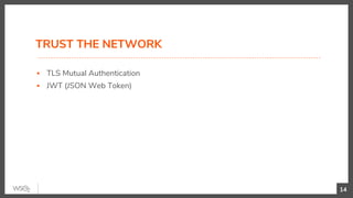 TRUST THE NETWORK
▪ TLS Mutual Authentication
▪ JWT (JSON Web Token)
14
 