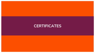 CERTIFICATES
 