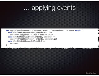 @crichardson
… applying events
 