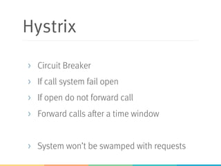 Spring Cloud Security
> Single Sign On via OAuth2
> Forward token e.g. via RestTemplate
> Support for Zuul
> Very valuable!
 