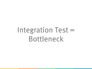 Integration Test =
Bottleneck
 