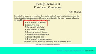 Marcin Grzejszczak @mgrzejszczak, 21 May 2016
https://blogs.oracle.com/jag/resource/Fallacies.html
 