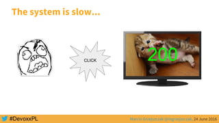 Marcin Grzejszczak @mgrzejszczak, 24 June 2016
The system is slow...
CLICK 200
 