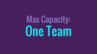 Max Capacity:
One Team
 